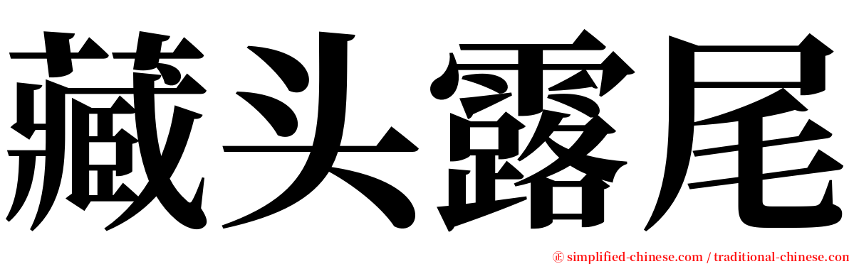 藏头露尾 serif font