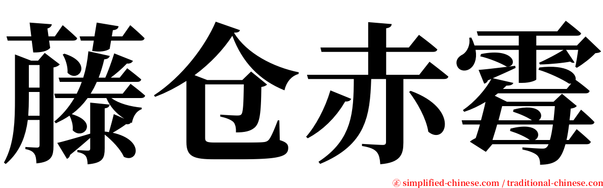 藤仓赤霉 serif font