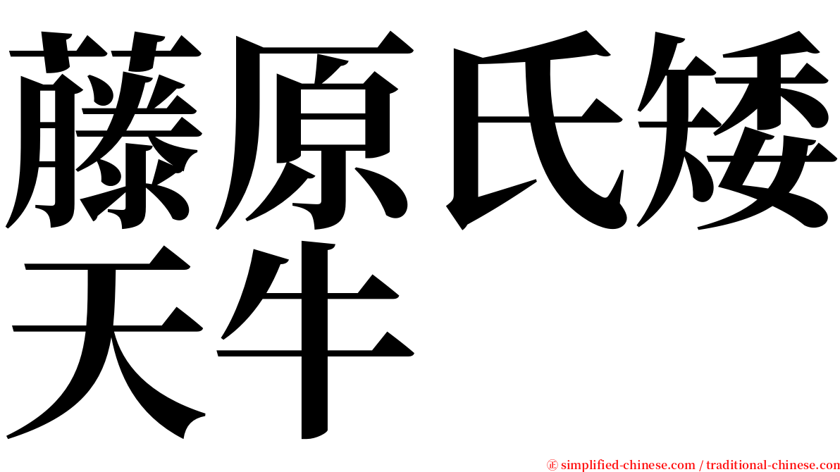 藤原氏矮天牛 serif font