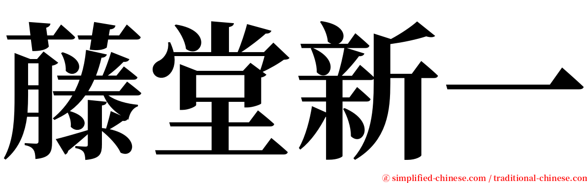 藤堂新一 serif font