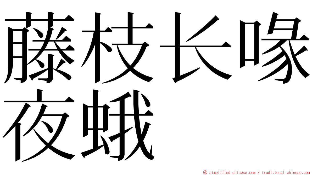 藤枝长喙夜蛾 ming font