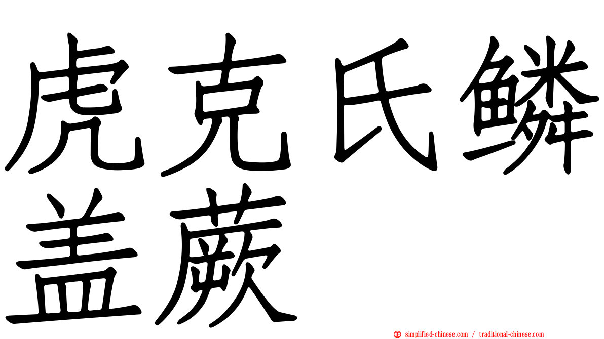 虎克氏鳞盖蕨