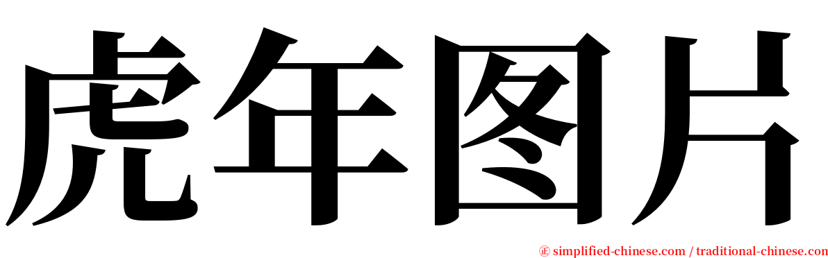 虎年图片 serif font