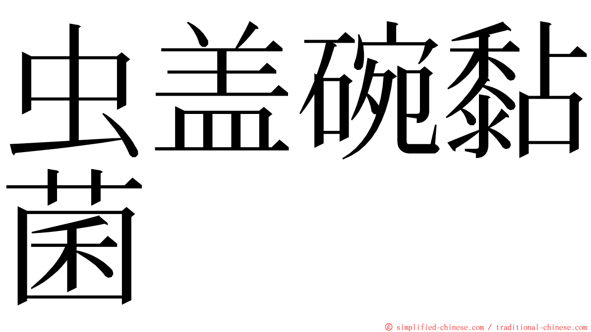 虫盖碗黏菌 ming font