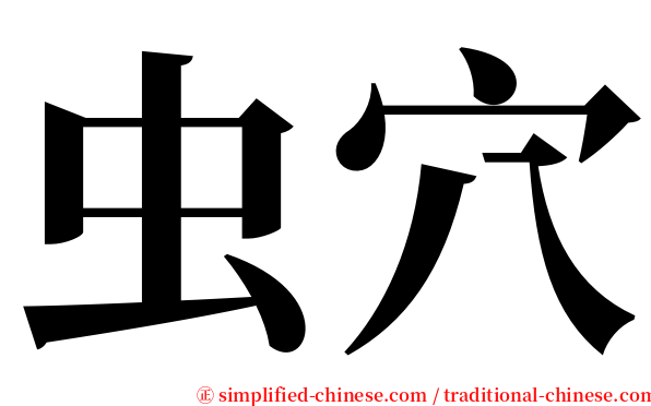 虫穴 serif font