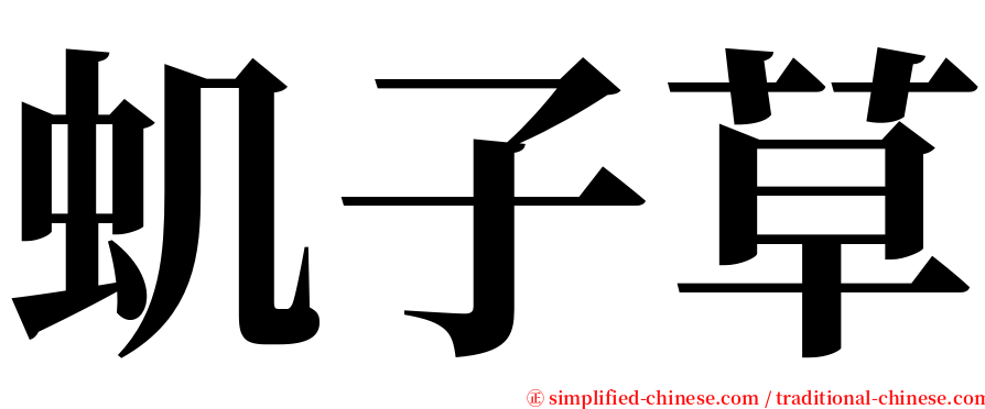 虮子草 serif font