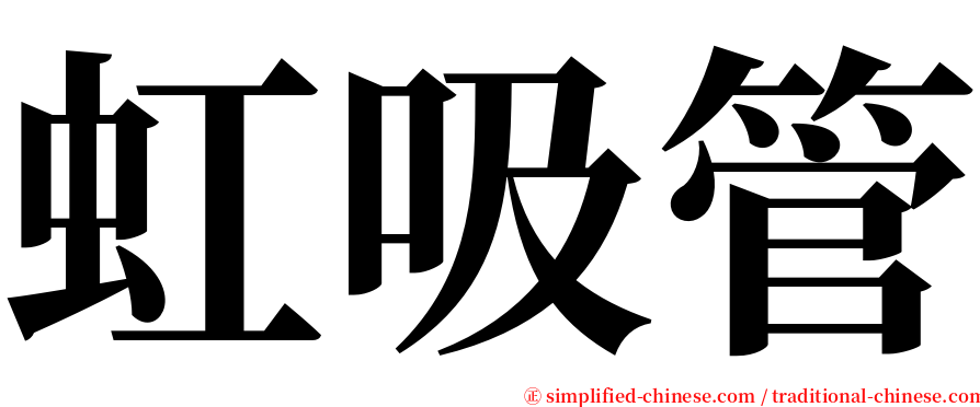 虹吸管 serif font