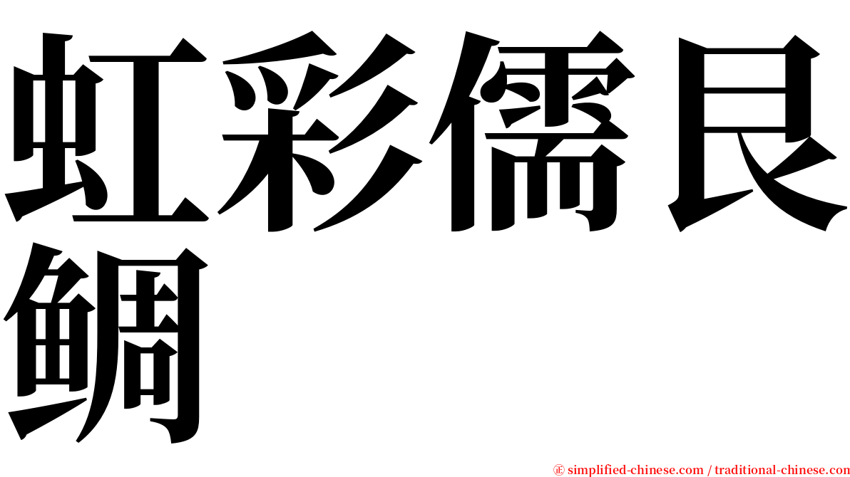虹彩儒艮鲷 serif font