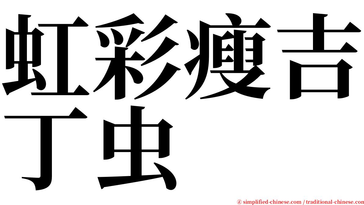 虹彩瘦吉丁虫 serif font