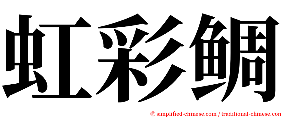 虹彩鲷 serif font