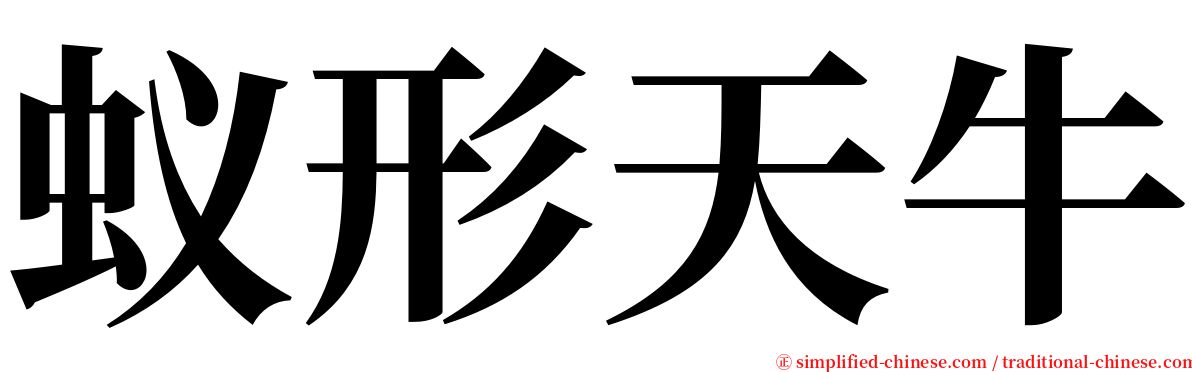 蚁形天牛 serif font