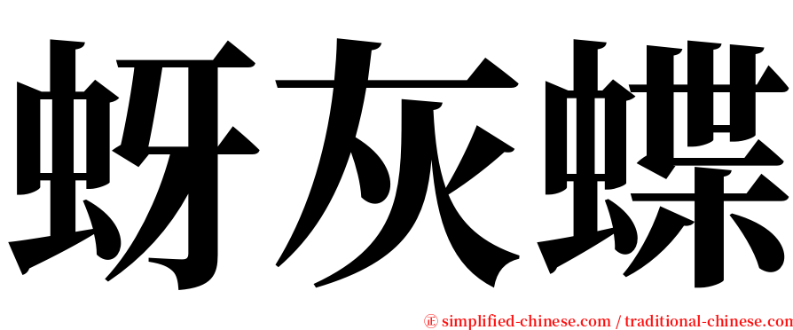 蚜灰蝶 serif font