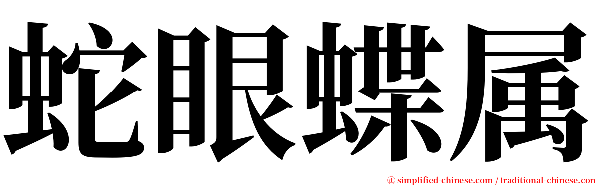 蛇眼蝶属 serif font