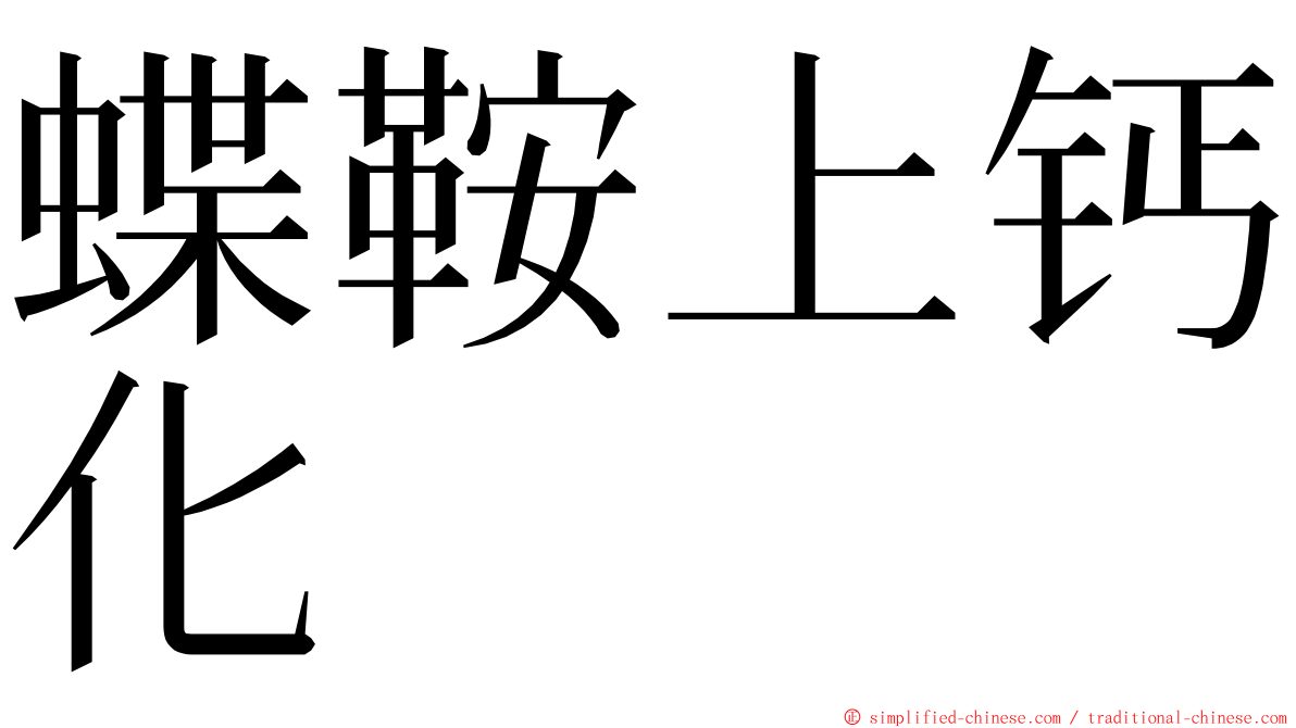 蝶鞍上钙化 ming font