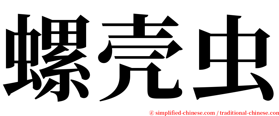 螺壳虫 serif font