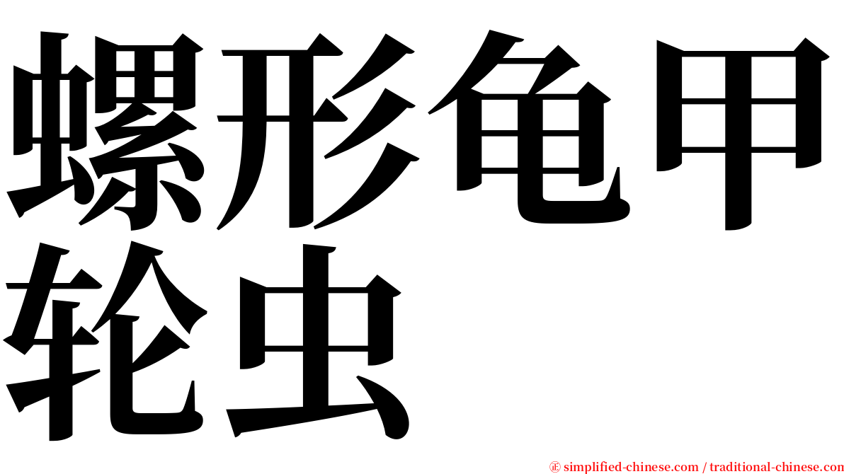 螺形龟甲轮虫 serif font