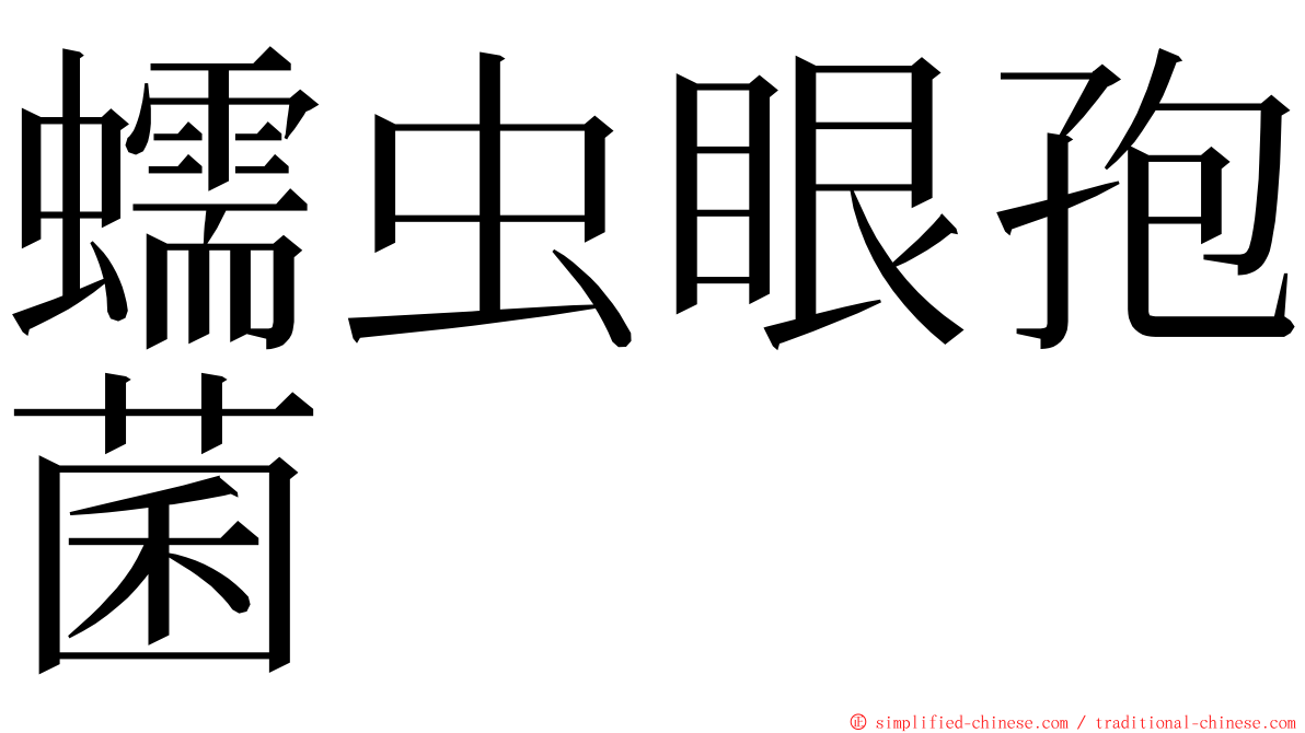 蠕虫眼孢菌 ming font