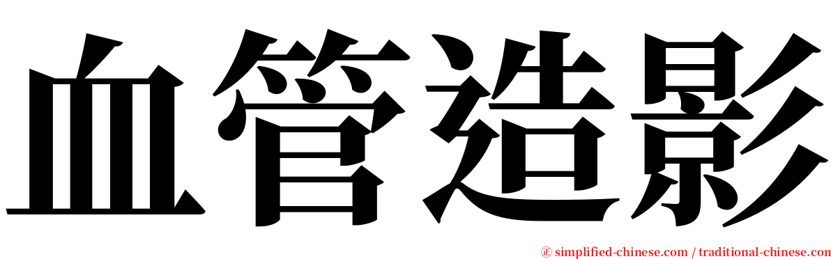 血管造影 serif font