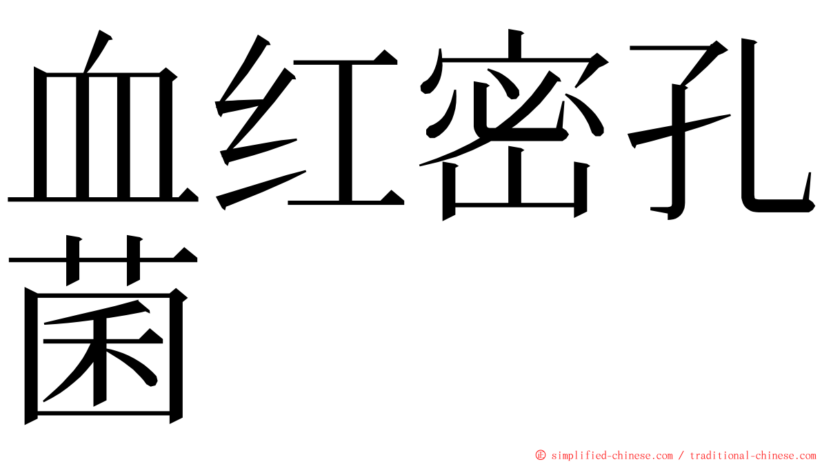 血红密孔菌 ming font