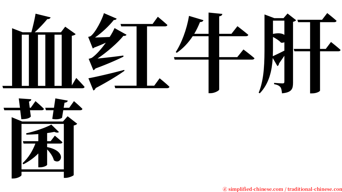 血红牛肝菌 serif font