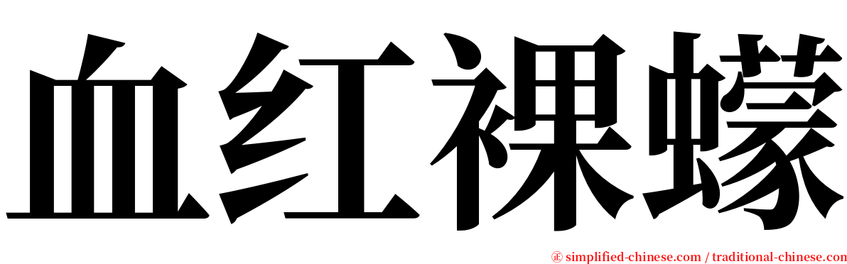 血红裸蠓 serif font