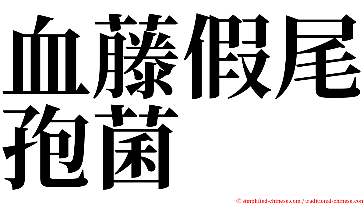 血藤假尾孢菌 serif font