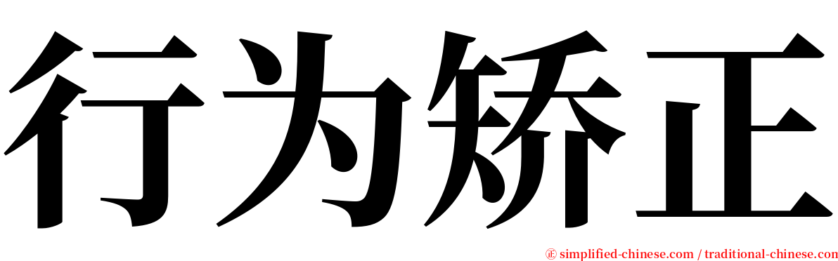 行为矫正 serif font