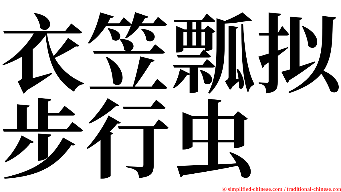 衣笠瓢拟步行虫 serif font