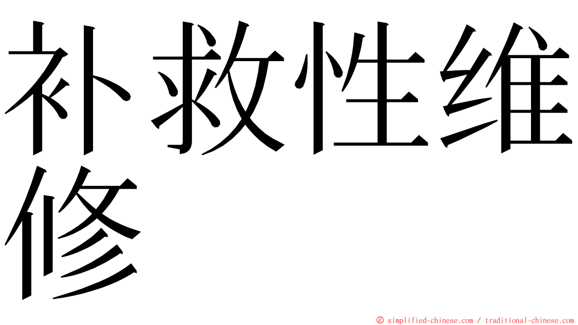 补救性维修 ming font
