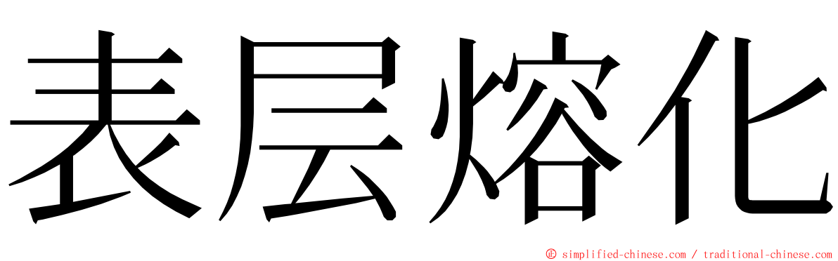 表层熔化 ming font