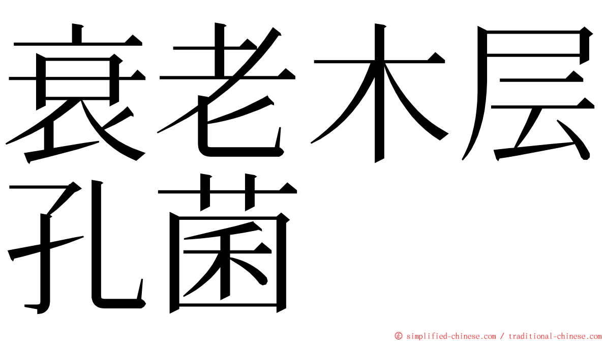 衰老木层孔菌 ming font