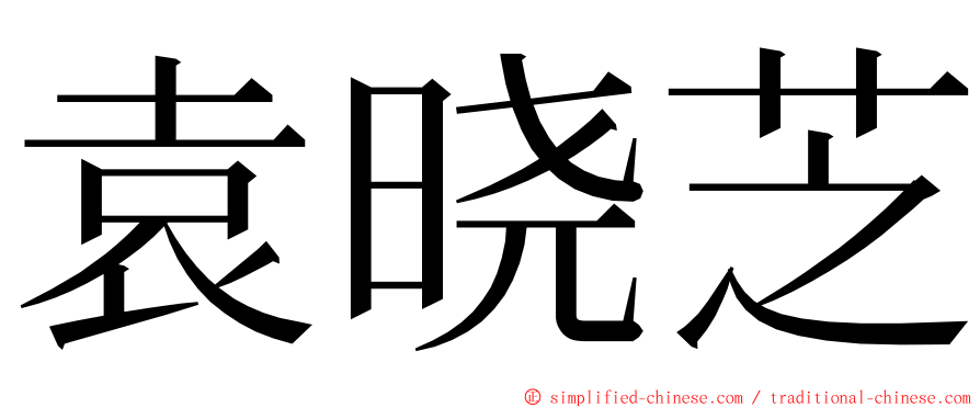 袁晓芝 ming font