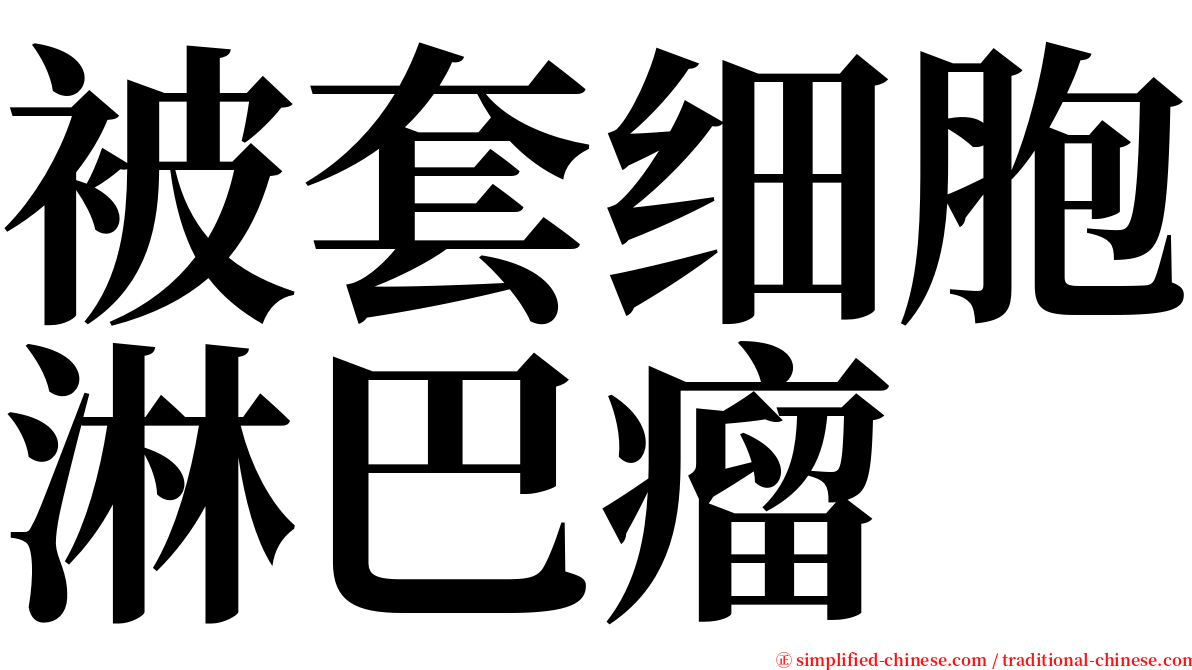 被套细胞淋巴瘤 serif font