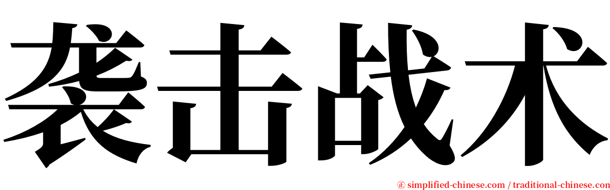 袭击战术 serif font