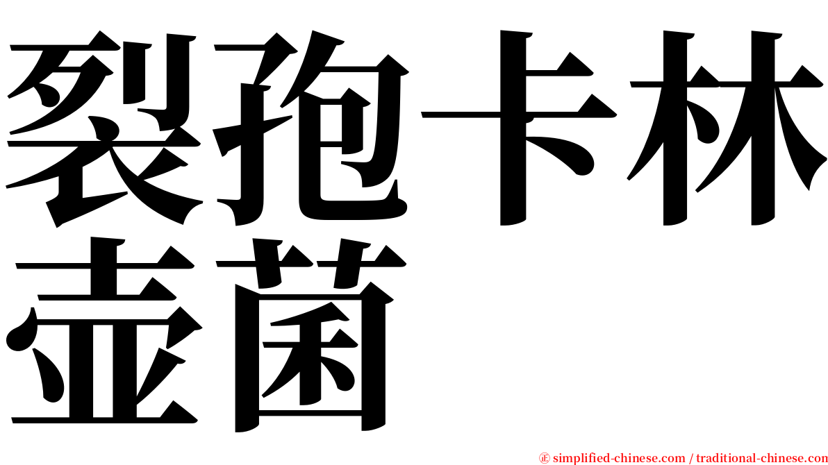 裂孢卡林壶菌 serif font