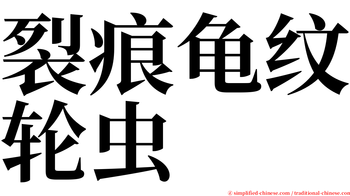 裂痕龟纹轮虫 serif font