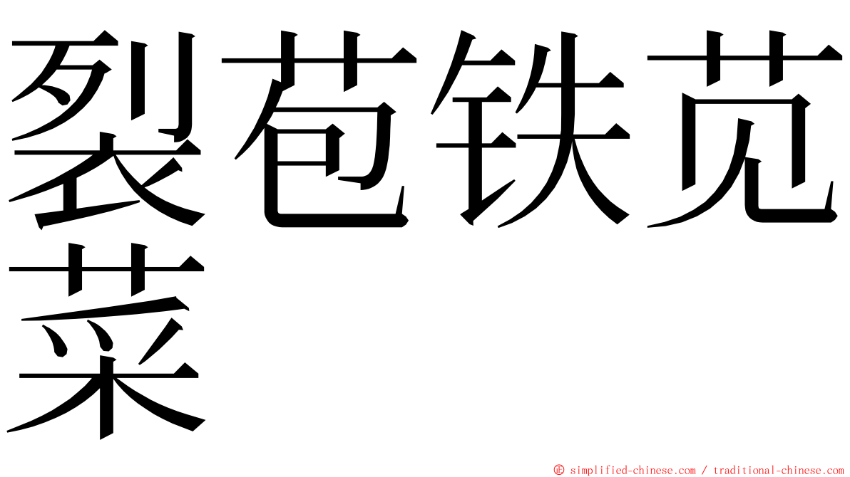 裂苞铁苋菜 ming font