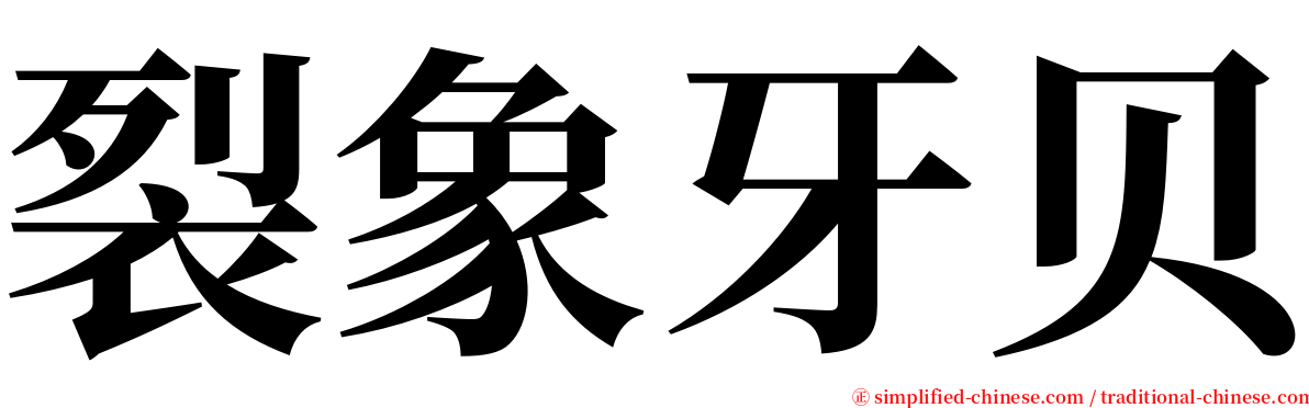 裂象牙贝 serif font