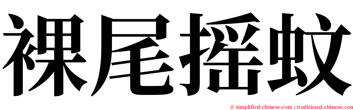 裸尾摇蚊 serif font