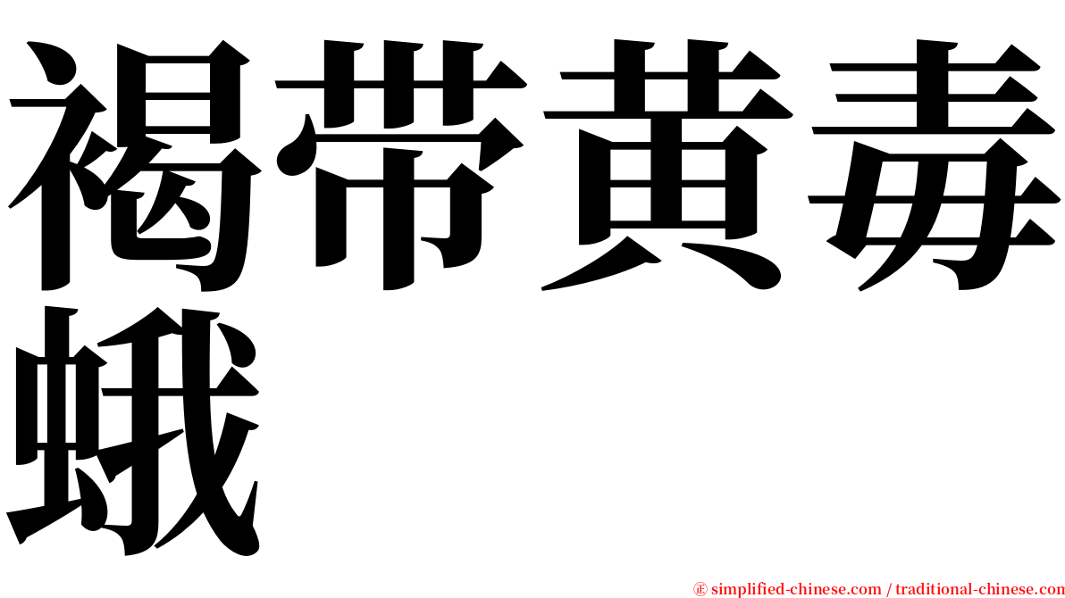 褐带黄毒蛾 serif font