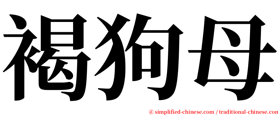 褐狗母 serif font