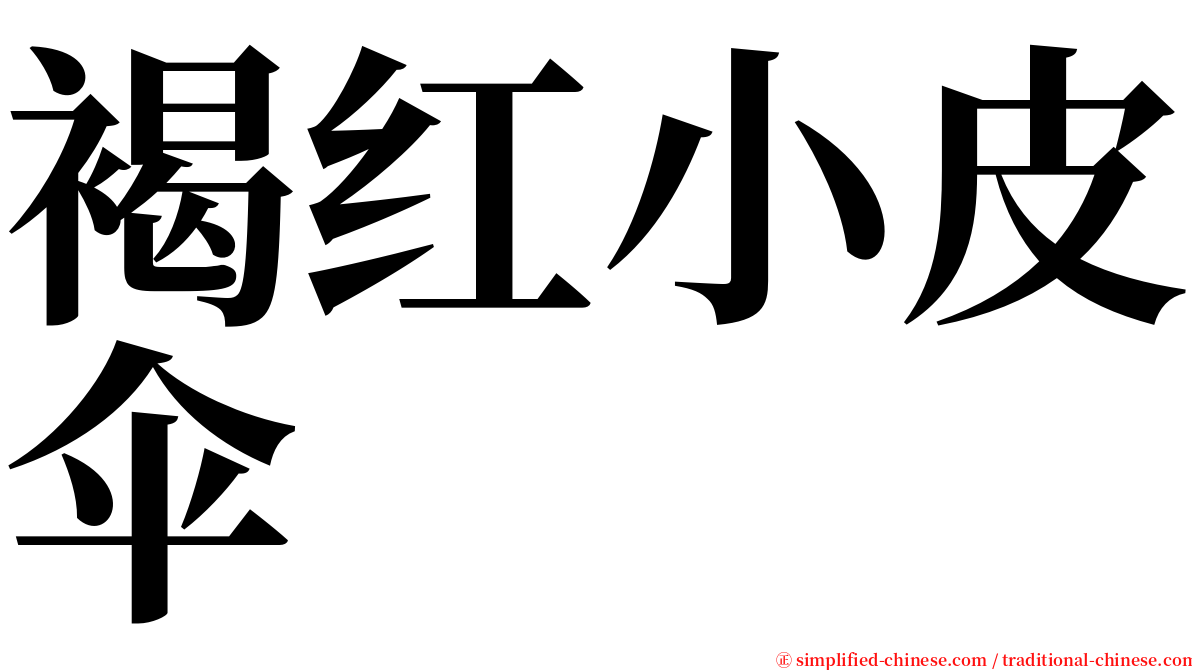 褐红小皮伞 serif font