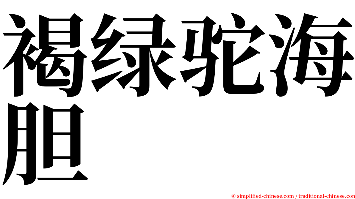 褐绿驼海胆 serif font