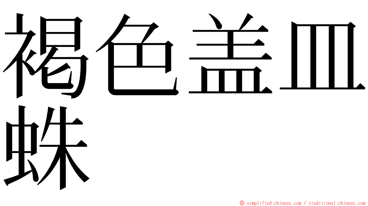 褐色盖皿蛛 ming font