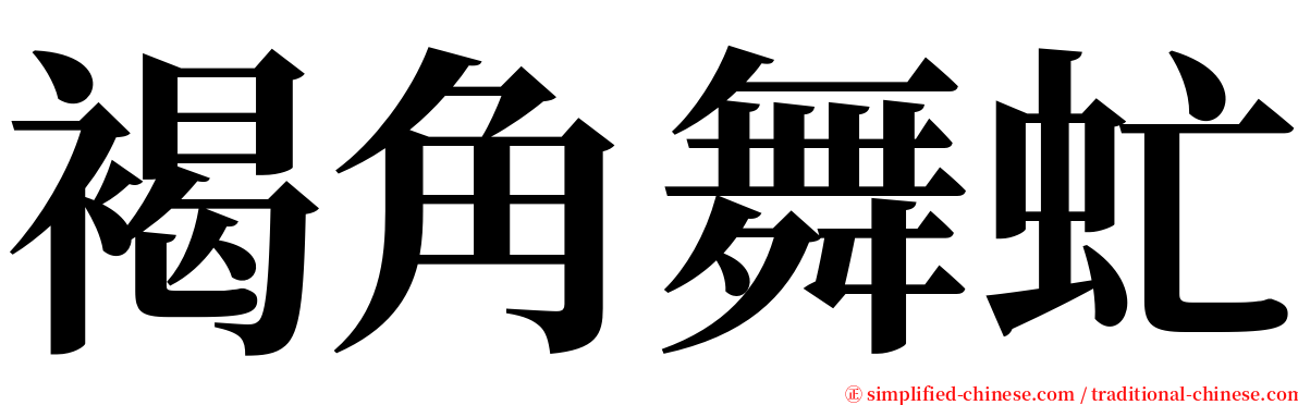 褐角舞虻 serif font