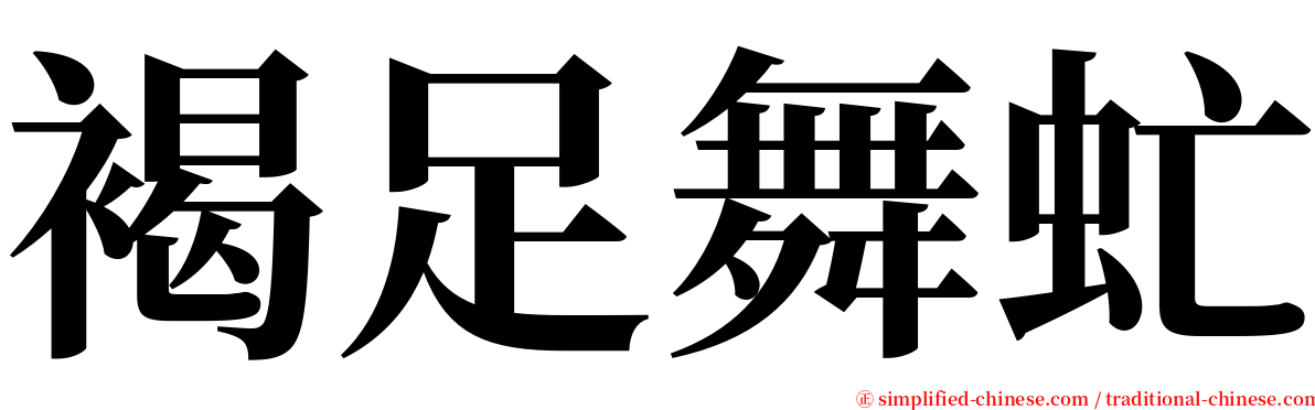 褐足舞虻 serif font