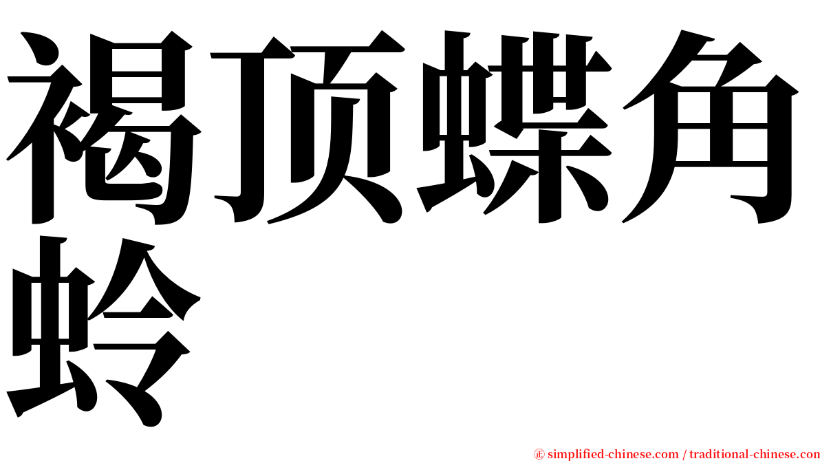 褐顶蝶角蛉 serif font