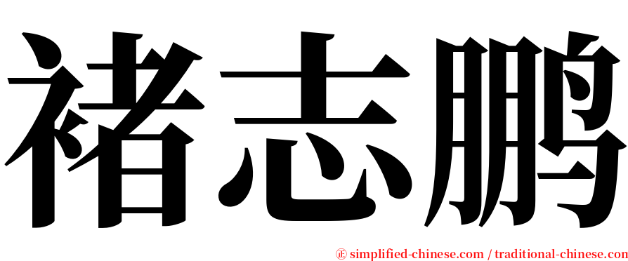 褚志鹏 serif font