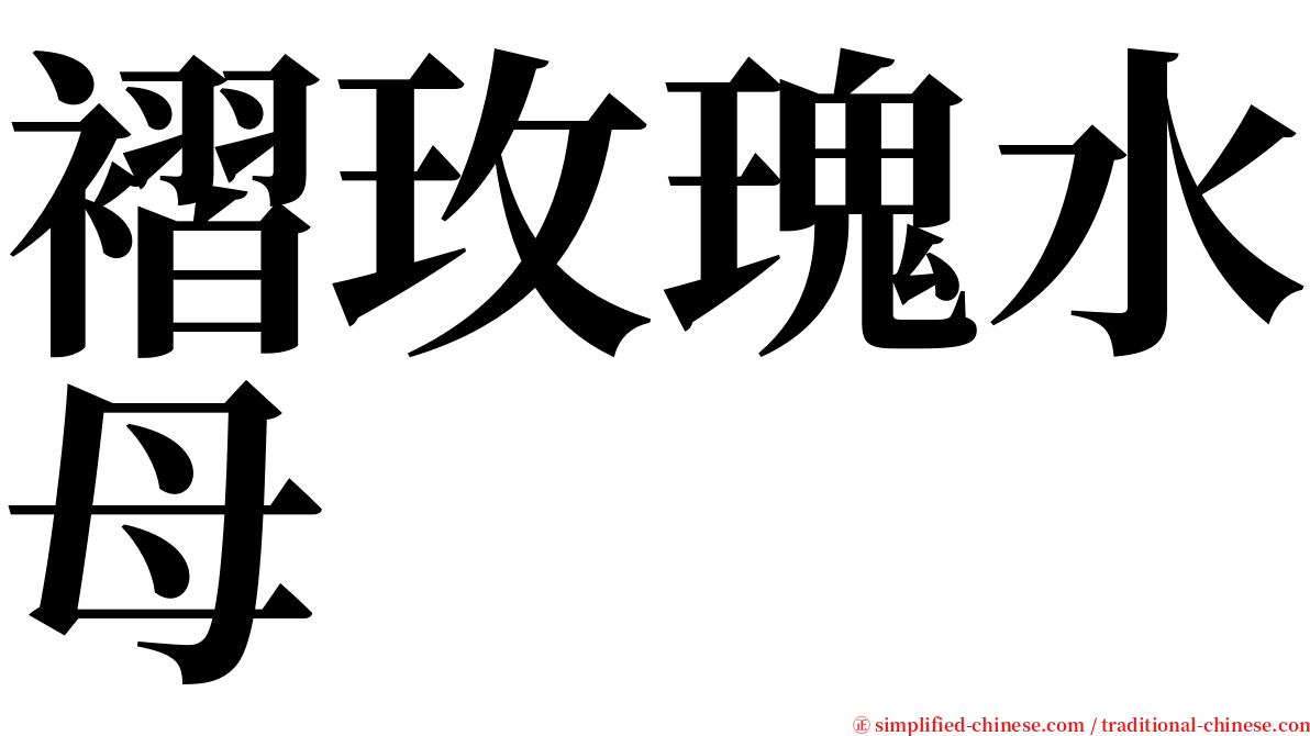 褶玫瑰水母 serif font