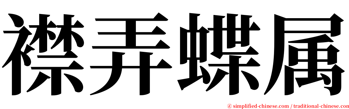 襟弄蝶属 serif font